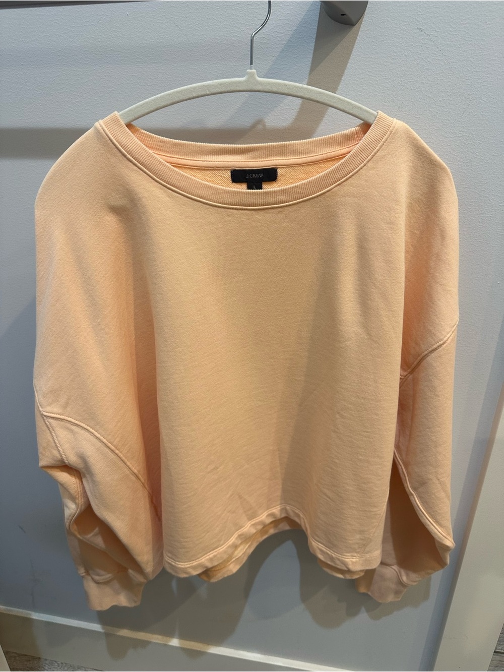 J. Crew Women's Light Peach Crewneck Sweatshirt